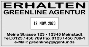 Ersatzstempelplatte 3960 - Vorschau